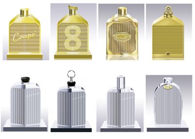 Flakon in Form klassischer Oldtimer Kühler